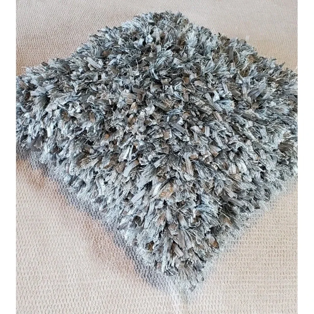 shaggy silver throw pillow‎ 20x20 Cotton Back Duck Feather Pillow Luxe Heavy